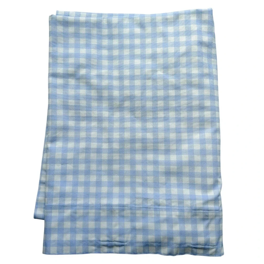 Spoonflower Blue Gingham Curtain‎ Panel 82